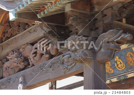 信州　松本の寺院　兎川寺　本堂の彫刻群　立川流藤森廣八の作品 23484803