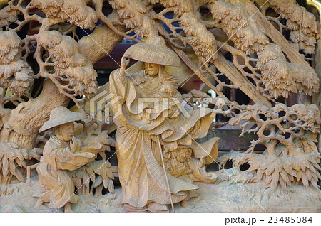 信州 松本の文化財 須々岐水神社の祭り舞台 下金井の舞台の彫刻 常盤御前 長野県宝指定 信州 松本の文化財 須々岐水神社の祭り舞台 下金井の舞台の彫刻 常盤御前 長野県宝指定 23485084