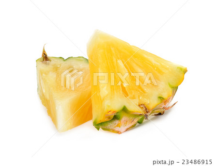 Slice of pineapple isolated Slice of pineapple isolated 23486915