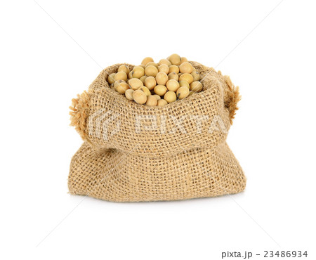 Soy bean with sack isolated 23486934