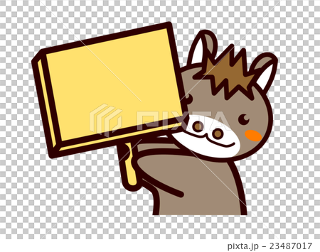 看板を持った動物シリーズ 23487017