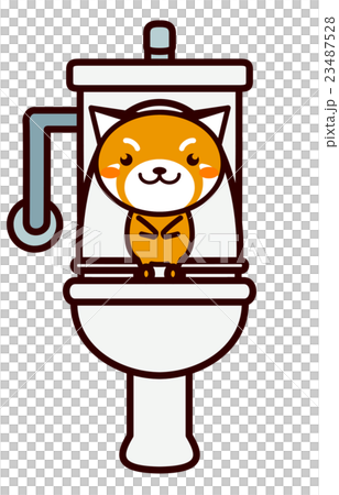 トイレと動物シリーズのイラスト素材