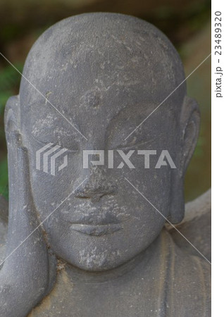 信州　岡谷　照光寺　名匠　守屋貞治　か羅陀山地蔵尊　頭部正面縦　岡谷市文化財指定 23489320