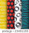 Doodle seamless patterns set 23491193