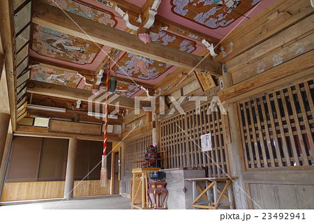 信州　朝日村の寺院　古川寺　観音堂内部　縦　中世の開基　武田信玄～小笠原氏の庇護を受けた寺院 23492941