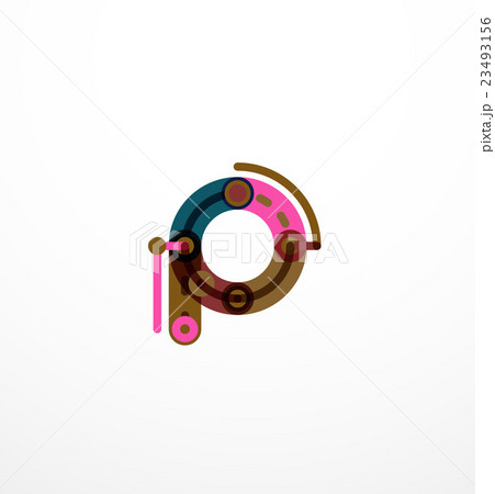 Abstract line design letter logo 23493156