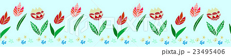 Hand drawn vector rustic floral fresco. Hand drawn vector rustic floral fresco. 23495406