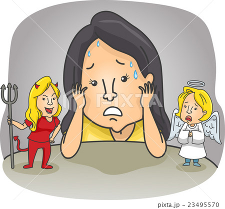 Girl Conscience Good Evil 23495570