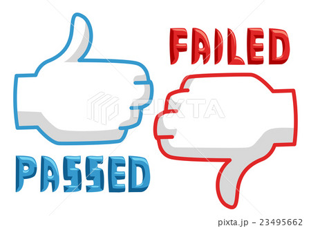 Hands Pass Fail Icons Thumbs Up Thumbs Down 23495662