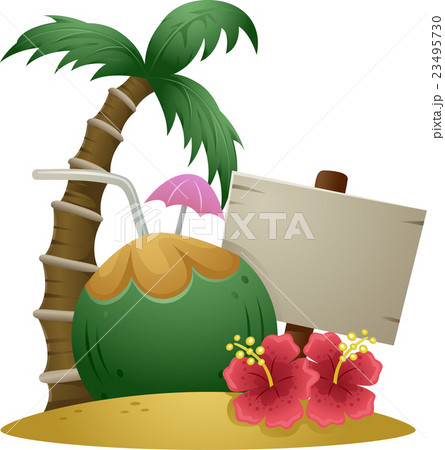 Hawaiian Island Coconut Sign Board Hawaiian Island Coconut Sign Board 23495730