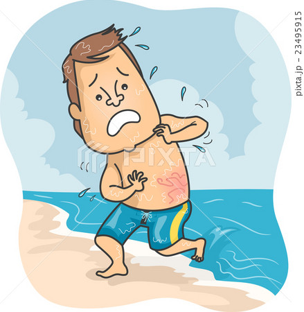 Man Jellyfish Sting Man Jellyfish Sting 23495915