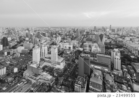 Black and White, Aerial view Bangkok city Black and White, Aerial view Bangkok city 23499555