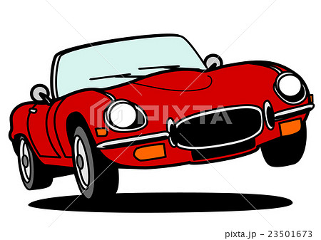 オープンカー 赤のイラスト素材 23501673 Pixta