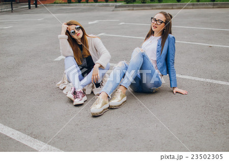 Stylish girl on a walk 23502305