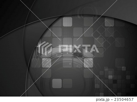 Black tech wavy abstract background 23504657