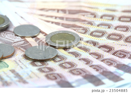 Thai banknote and coins 23504885