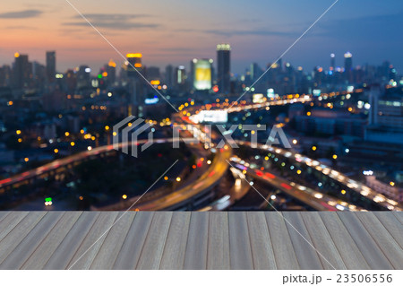 Abstract blurred bokeh lights city  23506556