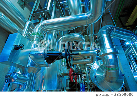 Industrial zone, Steel pipelines, valves ladders 23509080