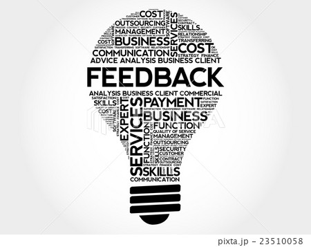 Feedback bulb word cloud Feedback bulb word cloud 23510058