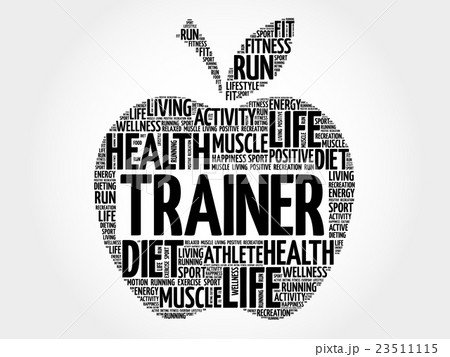 イラスト素材: Trainer apple word cloud