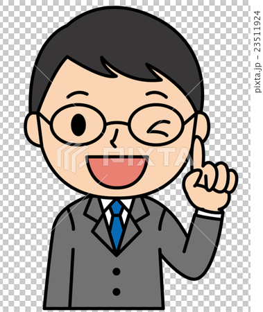 スーツ姿の男性　ウインク　 23511924