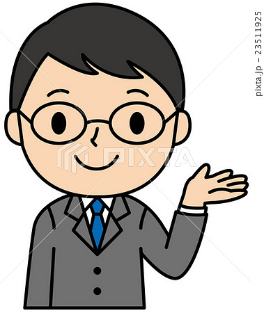 スーツ姿の男性　案内 23511925