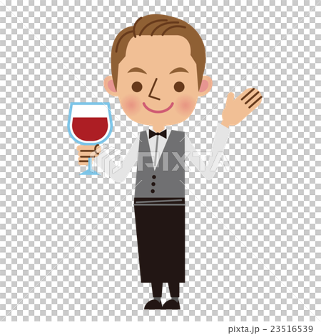 ワインの解説をするソムリエ 23516539