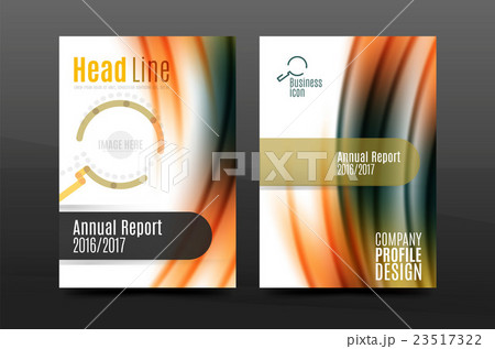 Wave pattern annual report business cover design 23517322