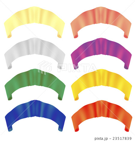 Colorful Paper Scrolls. Colored Ribbons. 23517839