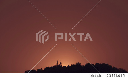 asian buddhist pagoda on mountain during sunset 23518016