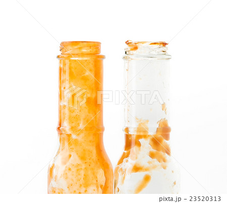 sauce bottle on white background 23520313