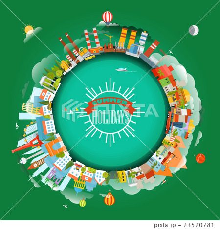 The Earth and different locations. Travel concept The Earth and different locations. Travel concept 23520781