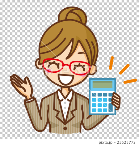 企業玻璃女商人計算器 23523772