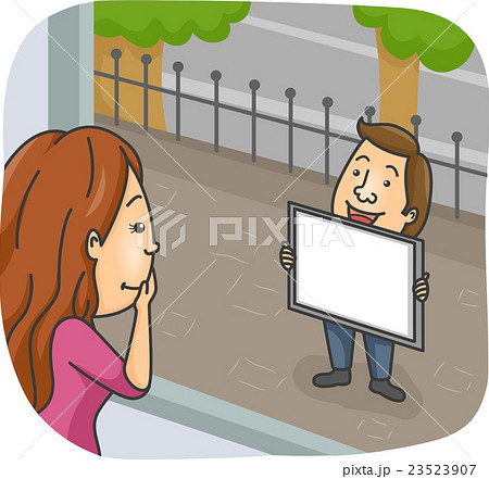 Couple Propose Window 23523907