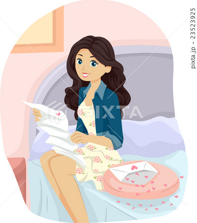 Teen Girl Read Love Letter Bed Teen Girl Read Love Letter Bed 23523925