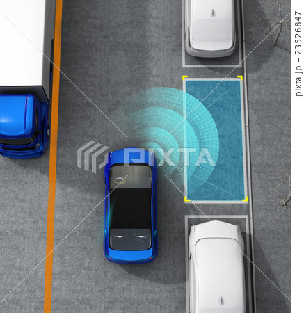 駐車支援システムによる自動駐車コンセプトイメージ 23526847
