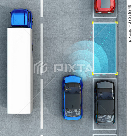 駐車支援システムによる自動駐車コンセプトイメージ 駐車支援システムによる自動駐車コンセプトイメージ 23526849