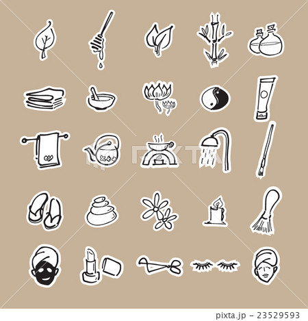 Relax Spa and cosmetic icons set 1 23529593