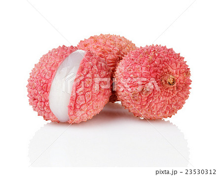 lychee fruits isolated on white 23530312