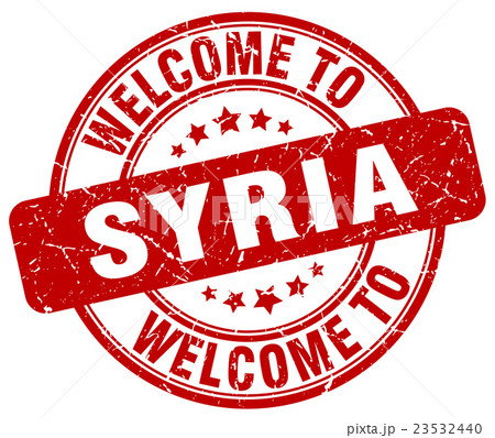 Welcome To Syria Red Round Vintage Stampのイラスト素材 [23532440] - PIXTA