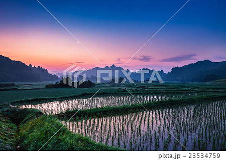 早朝の田染荘 早朝の田染荘 23534759
