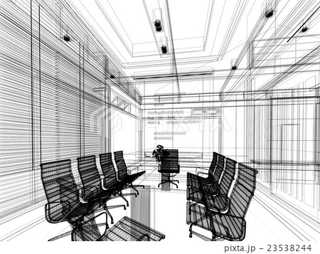 sketch design of interior conference room 23538244