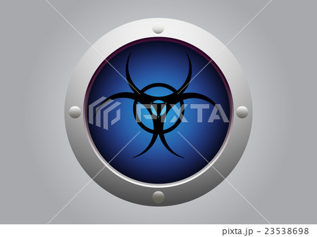Biohazard Dark Blue button 23538698