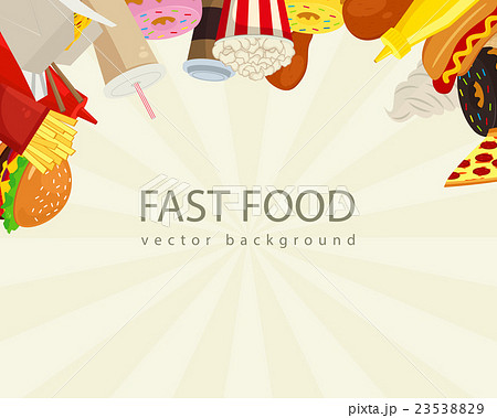 Fast food background with fast food icons. - Stock Illustration [23538829]  - PIXTA