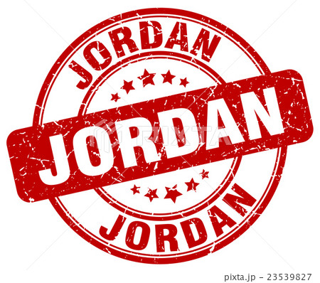 Jordan red grunge round vintage rubber stamp Jordan red grunge round vintage rubber stamp 23539827