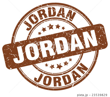 Jordan brown grunge round vintage rubber stamp 23539829