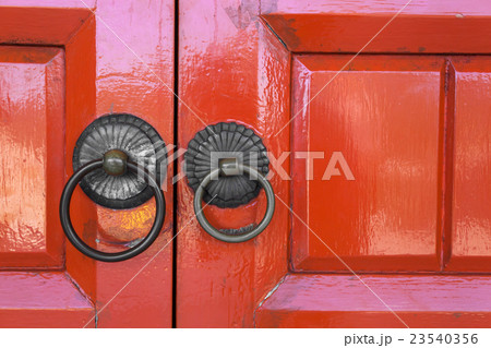 Red chinese door at Temple Red chinese door at Temple 23540356