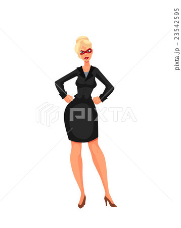 Business woman in superhero mask 23542595