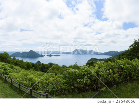 洞爺湖のパノラマ写真（サイロ展望台からの眺め） 23543056