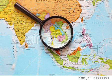 世界地図 タイの写真素材